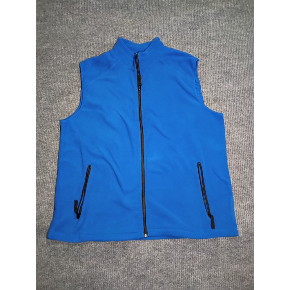 Clique Men's Blue & Black Full Zip Fleece Vest Size XXL